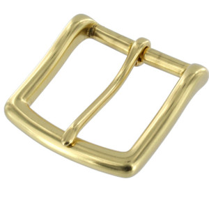 B1049 Natural Brass, Heel Bar Buckle, Solid Brass-LL, Multiple Sizes