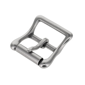 B6226 Nickel Matte, Roller Buckle, Solid Brass-LL