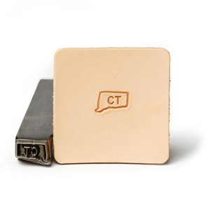 Leather State Stamp Connecticut