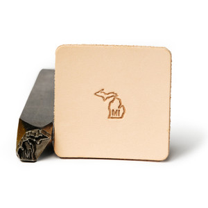 Leather State Stamp Michigan