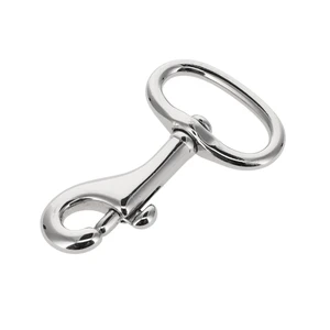 79 Nickel Plate, Swivel Bolt Snap, Solid Brass-LL