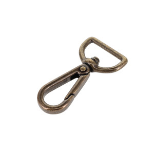 4000N Antique Brass, Swivel Lever Snap, Solid Brass-LL, Multiple Sizes
