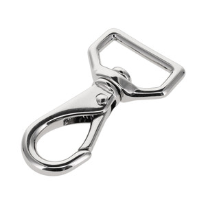 240 Nickel Plate, Swivel Lever Snap, Solid Brass-LL, Multiple Sizes