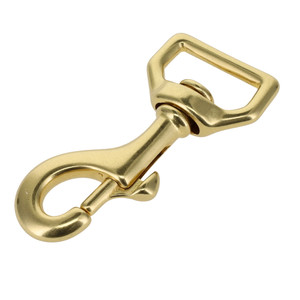 3600 Natural Brass, Swivel Bolt Snap, Solid Brass-LL