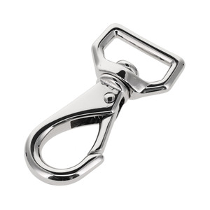 250 Nickel Plate, Swivel Lever Snap, Solid Brass-LL, Multiple Sizes