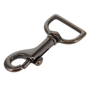 3010 Antique Brass, Swivel Bolt Snap, Solid Brass
