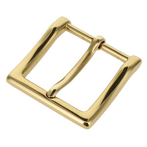 B8790 Polished Brass, Heel Bar Dress Buckle, Solid Brass-LL, Multiple Sizes