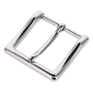 B8790 Nickel Plate, Heel Bar Dress Buckle, Solid Brass-LL, Multiple Sizes