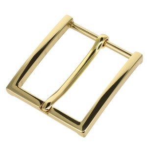 B8793 Polished Brass, Heel Bar Dress Buckle, Solid Brass-LL, Multiple Sizes