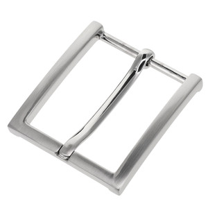 B8793 Brushed Nickel, Heel Bar Dress Buckle, Solid Brass-LL, Multiple Sizes