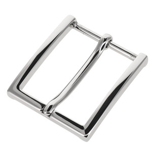 B8793 Nickel Plate, Heel Bar Dress Buckle, Solid Brass-LL, Multiple Sizes