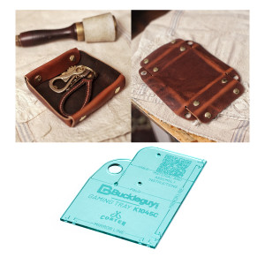 Corter collapsable leather tray acrylic template
