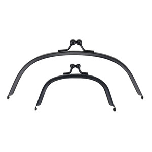 Metal Purse Frame, Round, Black Matte