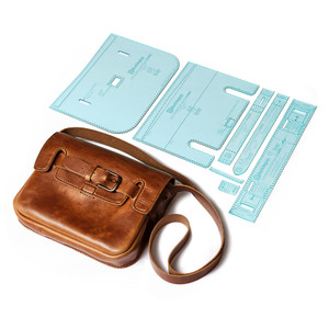 Acrylic pattern template for making a crossbody messenger bag