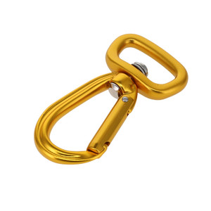 C5830 Gold Semi-Matte, Non Lock Swivel Carabiner, Aluminum