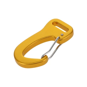 C5860 Gold Semi-Matte, Wiregate Lever Snap Carabiner, Aluminum