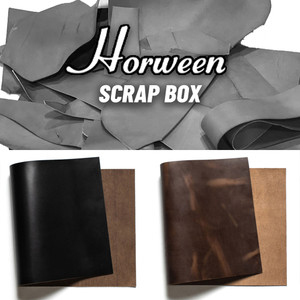 Horween Leather Scrap Chromexcel Black/Natural