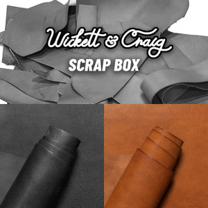 Wickett & Craig Traditional Harness Deer Embossed Leather Scrap, Black/Buck Brown