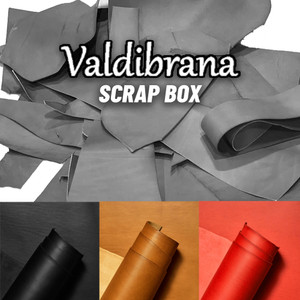 Valdibrana Veg Tan Leather Scrap Italian Vachetta Medium Candy Apple Red/Biscuit/Black Valdibrana Veg Tan Leather Scrap Italian Vachetta Medium Candy Apple Red/Biscuit/Black