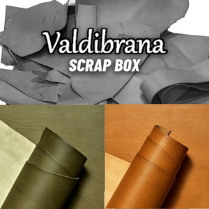 Valdibrana Veg Tan Leather Scrap Italian Vachetta Olive/Biscuit Valdibrana Veg Tan Leather Scrap Italian Vachetta Olive/Biscuit