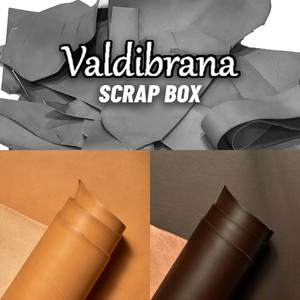 Valdibrana Veg Tan Leather Scrap Italian Vachetta Dark Brown/Natural Valdibrana Veg Tan Leather Scrap Italian Vachetta Dark Brown/Natural