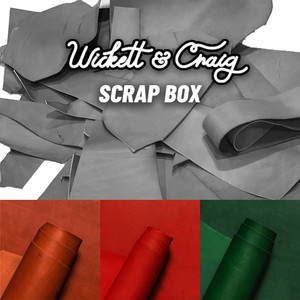 Wickett & Craig English Bridle Leather Scrap, Chestnut/Chili Pepper/Zucchini