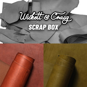 Wickett & Craig Veg Tan Leather Scrap English Bridle, Medium Brown/Olive