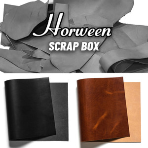 Horween Leather Scrap Dublin English Tan/Black Horween Leather Scrap Dublin English Tan/Black