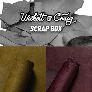 Wickett & Craig Veg Tan Leather Scrap English Bridle, Eggplant/ Olive Wickett & Craig Veg Tan Leather Scrap English Bridle, Eggplant/ Olive