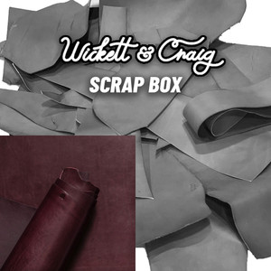 Wickett & Craig Veg Tan Leather Scrap English Bridle Eggplant