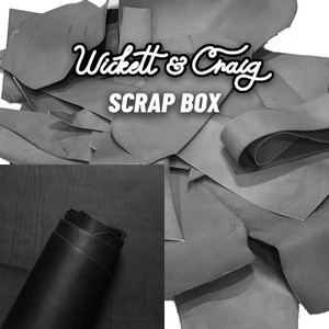 Wickett & Craig English Bridle Leather Scrap, Black, Mixed Weight (2.5-12oz), 21lbs Wickett & Craig English Bridle Leather Scrap, Black, Mixed Weight (2.5-12oz), 21lbs