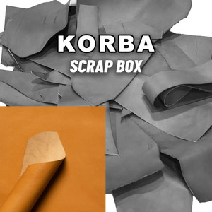 Korba Veg Tan Leather Scrap Buffalo Calf Mango Korba Veg Tan Leather Scrap Buffalo Calf Mango