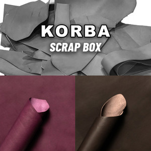 Korba Veg Tan Leather Scrap Buffalo Calf Dark Brown/Purple Korba Veg Tan Leather Scrap Buffalo Calf Dark Brown/Purple