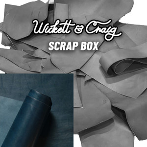 Wickett & Craig Veg Tan Leather Scrap English Bridle Navy Wickett & Craig Veg Tan Leather Scrap English Bridle Navy