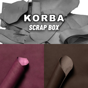 Korba Buffalo Calf Leather Scrap Brown/Purple Korba Buffalo Calf Leather Scrap Brown/Purple