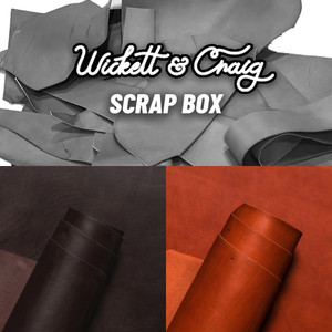 Wickett & Craig English Bridle Leather Scrap, Dark Brown/Chestnut