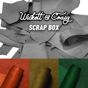 Wickett & Craig English Bridle Leather Scrap, Chestnut/Olive/Zucchini