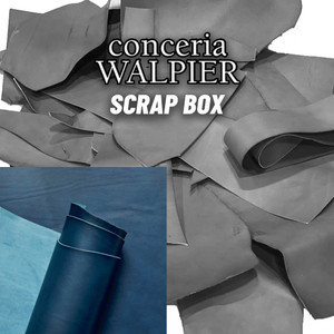 Walpier Buttero Veg Tan Leather Scrap Vacheta Blue Walpier Buttero Veg Tan Leather Scrap Vacheta Blue