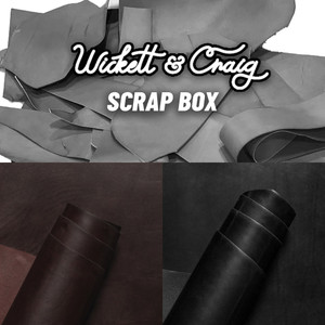 Wickett & Craig English Bridle Leather Scrap, Dark Brown/Black