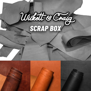 Wickett & Craig Veg Tan English Bridle, Traditional Harness Leather Scrap, Medium Brown (TH)/Tan/Black (EB)