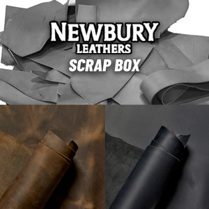 Newbury Leathers Chrome tanned Leather Scrap Crazy Horse Tan/Black Newbury Leathers Chrome tanned Leather Scrap Crazy Horse Tan/Black