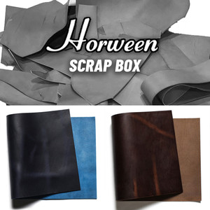 Horween Premium Leather Scrap Cavalier Ink Blue/Chromexcel Brown