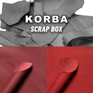 Korba Veg Tan Leather Scrap Buffalo Calf Bordeaux/Red Korba Veg Tan Leather Scrap Buffalo Calf Bordeaux/Red