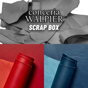 Horween Leather Scrap Walpier Red/Blue