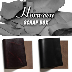 Horween Leather Scrap Chromexcel Burgundy/Black