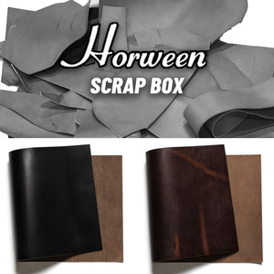 Horween Leather Scrap Chromexcel Black/Brown Horween Leather Scrap Chromexcel Black/Brown