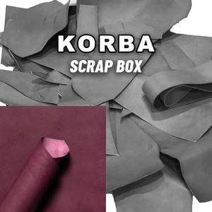 Korba Veg Tan Leather Scrap Buffalo Calf Purple Korba Veg Tan Leather Scrap Buffalo Calf Purple