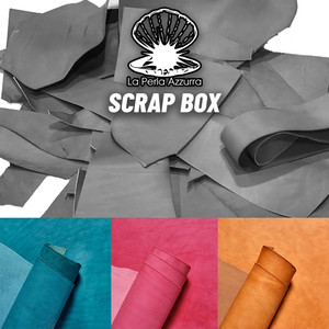 La Perla Azzura Leather Scrap Missouri Teal, Pink, Natural