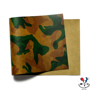 Fullgrain Camo Leather Panel from La Bretagna, Large Print Woodlands Fullgrain Camo Leather Panel from La Bretagna, Large Print Woodlands