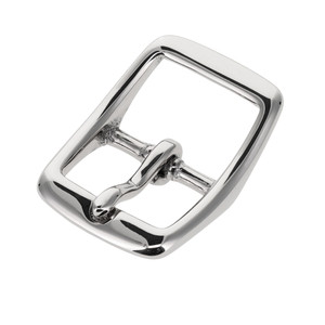 Solid Brass Center Bar Buckle, Nickle Plate Finish